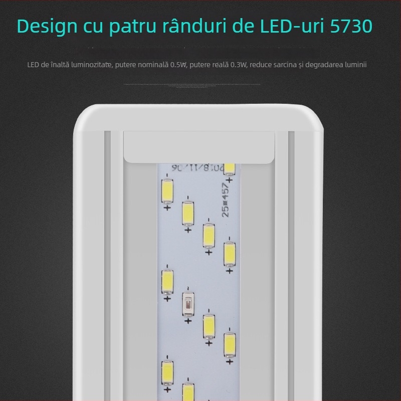 Serin lampă LED ultra-subțire pentru acvariu, iluminare pentru plante acvatice, suport cu clips reglabil pentru acvariu, 5–16W, plastic, 400 g