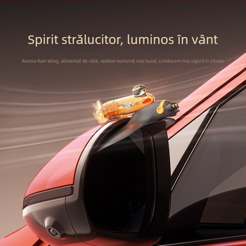 Protecție pentru oglinda retrovizoare, umbrelă de ploaie luminoasă alimentată de vânt, decor pentru acoperire auto; Material: PP/PC/PVC; Lipire: pastă; Procesare și personalizare: Da