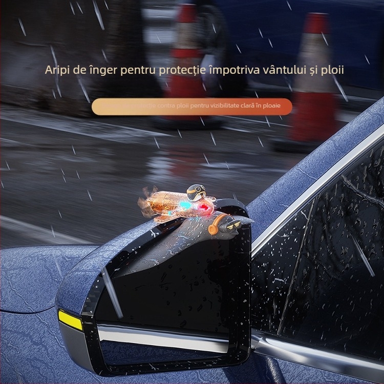 Protecție pentru oglinda retrovizoare, umbrelă de ploaie luminoasă alimentată de vânt, decor pentru acoperire auto; Material: PP/PC/PVC; Lipire: pastă; Procesare și personalizare: Da