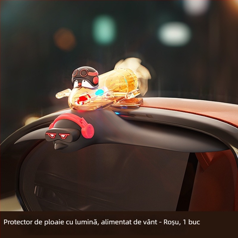 Protecție pentru oglinda retrovizoare, umbrelă de ploaie luminoasă alimentată de vânt, decor pentru acoperire auto; Material: PP/PC/PVC; Lipire: pastă; Procesare și personalizare: Da