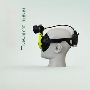 Lumină pentru mască de scufundări cu LED XHP50, carcasă din aliaj de aluminiu, baterie 3×18650