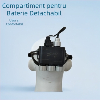 Lumină pentru mască de scufundări cu LED XHP50, carcasă din aliaj de aluminiu, baterie 3×18650