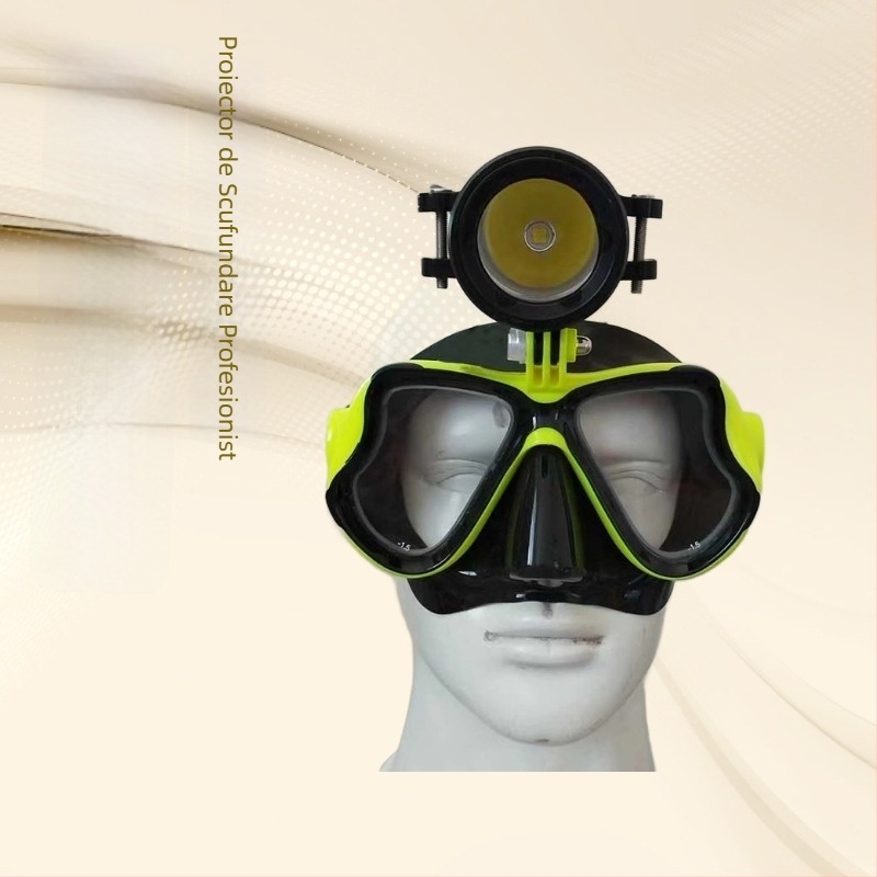 Lumină pentru mască de scufundări cu LED XHP50, carcasă din aliaj de aluminiu, baterie 3×18650