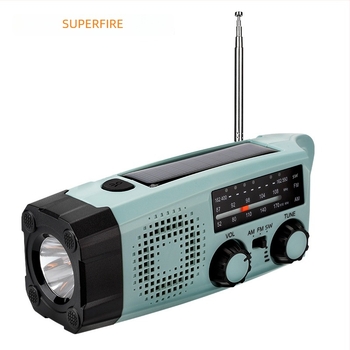 Radio de urgență multifuncțional cu alarmă de cutremur, alimentare prin manivelă și lanternă LED, baterie 2000mAh