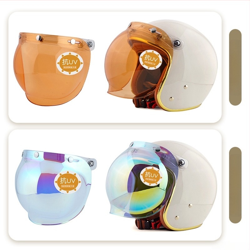 Vizor oglindă bule pentru cască motocicletă - protecție UV, protecție ochi, protecție împotriva nisipului, Brand JEF, Model JEF