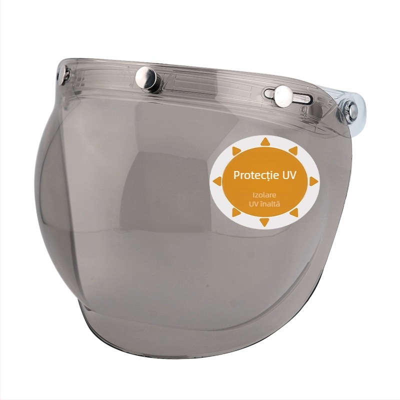 Vizor oglindă bule pentru cască motocicletă - protecție UV, protecție ochi, protecție împotriva nisipului, Brand JEF, Model JEF