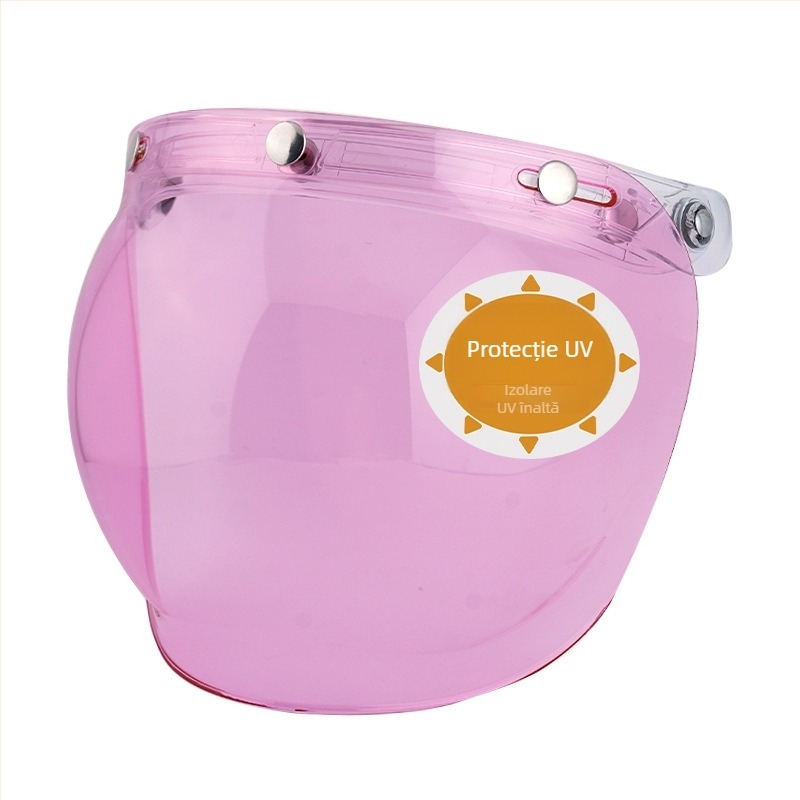 Vizor oglindă bule pentru cască motocicletă - protecție UV, protecție ochi, protecție împotriva nisipului, Brand JEF, Model JEF
