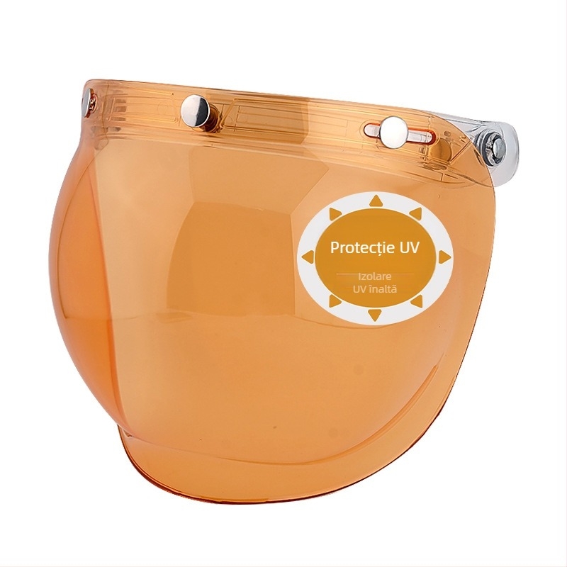 Vizor oglindă bule pentru cască motocicletă - protecție UV, protecție ochi, protecție împotriva nisipului, Brand JEF, Model JEF