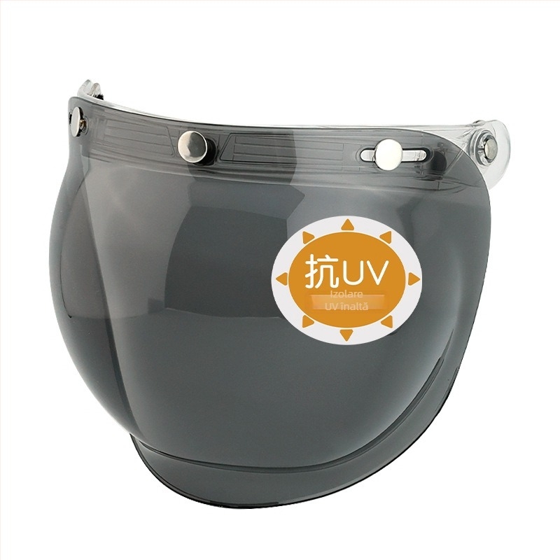 Vizor oglindă bule pentru cască motocicletă - protecție UV, protecție ochi, protecție împotriva nisipului, Brand JEF, Model JEF