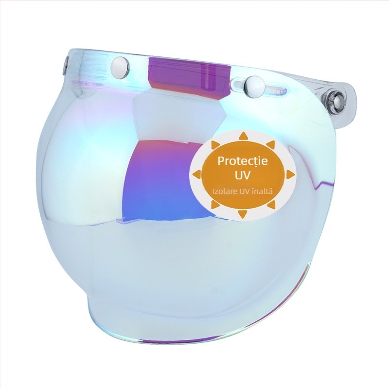 Vizor oglindă bule pentru cască motocicletă - protecție UV, protecție ochi, protecție împotriva nisipului, Brand JEF, Model JEF
