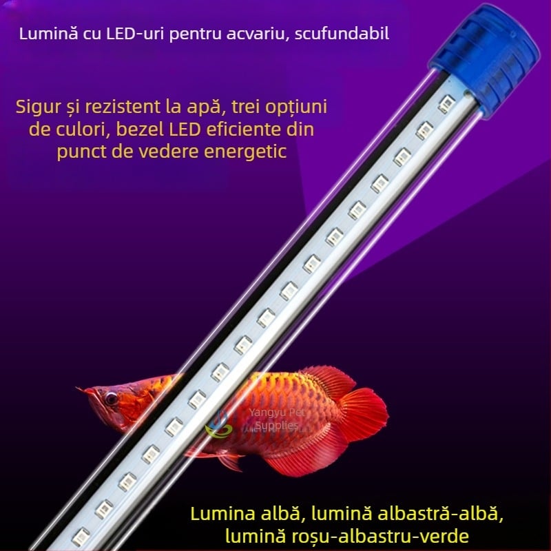Lampă pentru acvariu, corp din sticlă, putere 1W-3W, iluminare pentru acvariu, echipament pentru acvariu