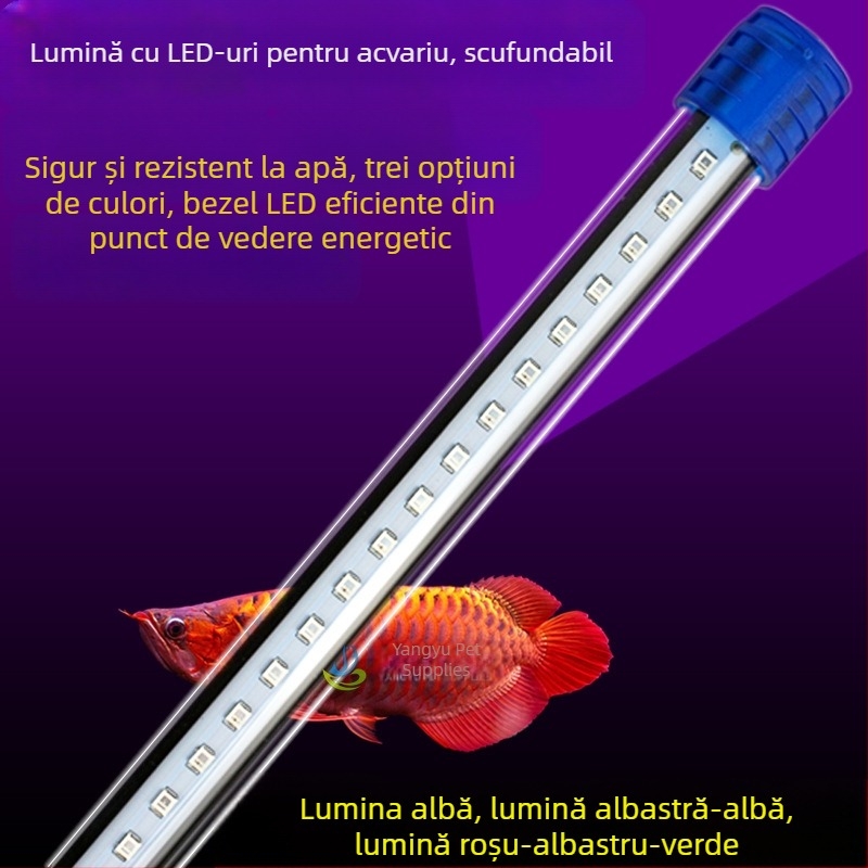 Lampă pentru acvariu, corp din sticlă, putere 1W-3W, iluminare pentru acvariu, echipament pentru acvariu