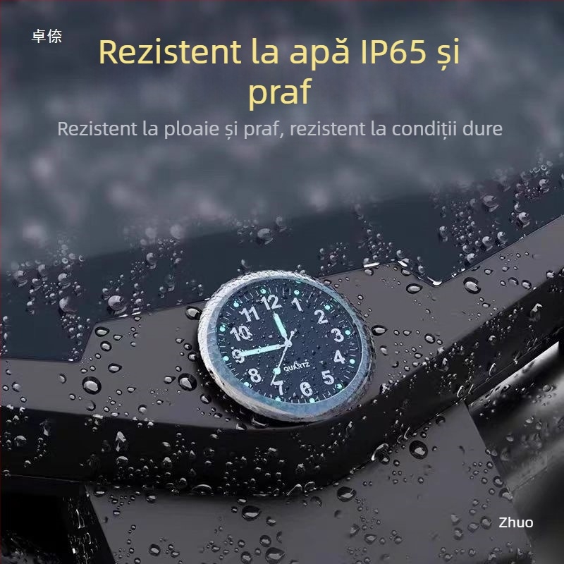 Ceas de timp pentru vehicul electric, cu afișaj reglabil la unghi, ceas impermeabil pentru bordul mașinii