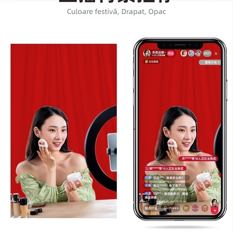 Fundal de fotografie pentru portrete, absorbant la lumină, gros