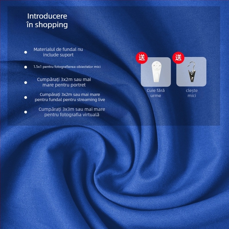 Fundal de fotografie pentru portrete, absorbant la lumină, gros