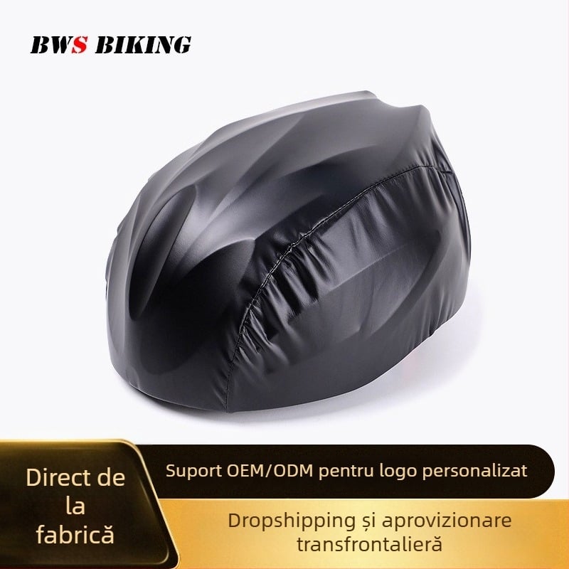 Husă de ploaie pentru cască de bicicletă, PU material, unisex adulți, impermeabilă și rezistentă la vânt