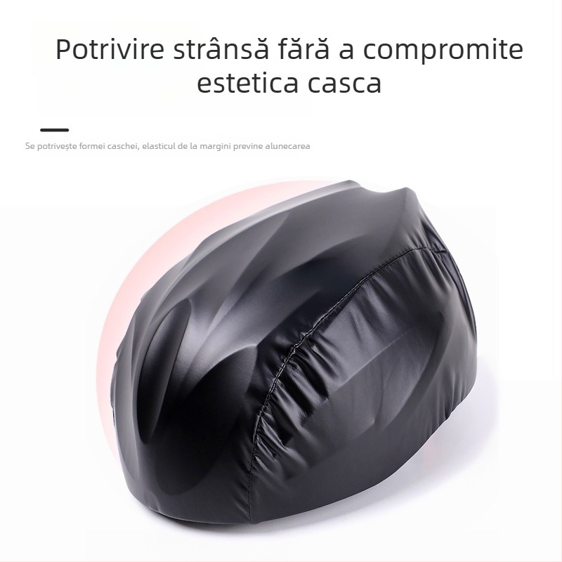 Husă de ploaie pentru cască de bicicletă, PU material, unisex adulți, impermeabilă și rezistentă la vânt