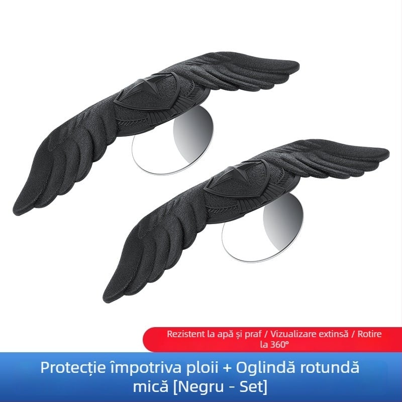 Jucheng Oglindă retrovizoare integrată cu protecție împotriva ploii — design mic, rotund, adeziv fără urme, unghi ultra-larg