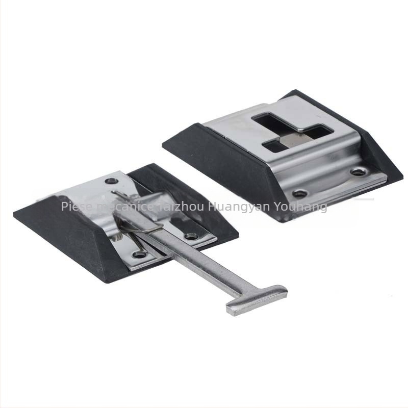 Cârlig de ușă pentru camion și RV, cu încuietoare fixă, oțel inoxidabil, finisaj galvanizat/polizat, modelul 16013