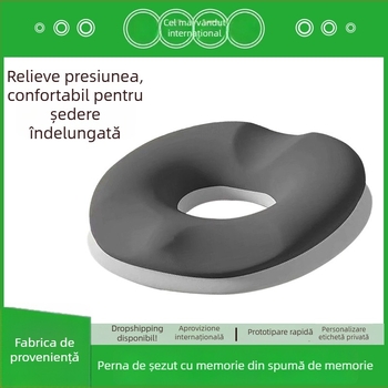 Perne de șezut din spumă cu memorie, husă Ice Silk, ventilată, pentru ședere îndelungată, birou și mașină, reducere a presiunii