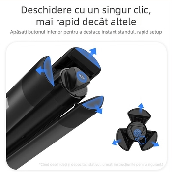 Stativ foto portabil cu sistem cu role pentru telefon mobil — aliaj de aluminiu, încărcare 2–5 kg, placă de eliberare rapidă, fără PTZ