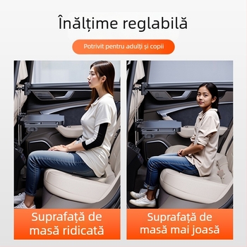 Birou auto pentru laptop și masă pliabilă pentru bancheta din spate – multifuncțional, din plastic, prindere snap-in, Shunwei, compatibil general
