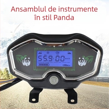 Panou de bord pentru tricicletă electrică, LCD, compatibil universal 48V/60V/72V, măsurător de putere și vitezometru
