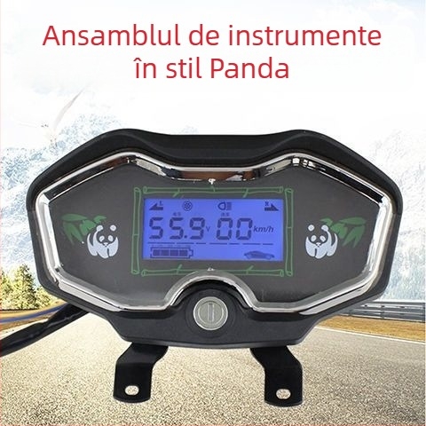 Panou de bord pentru tricicletă electrică, LCD, compatibil universal 48V/60V/72V, măsurător de putere și vitezometru