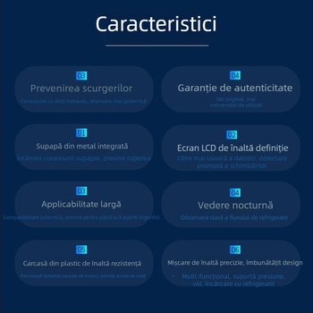 Flyover VMG-1-S-L Manometru digital pentru refrigerant în sistemul de climatizare auto