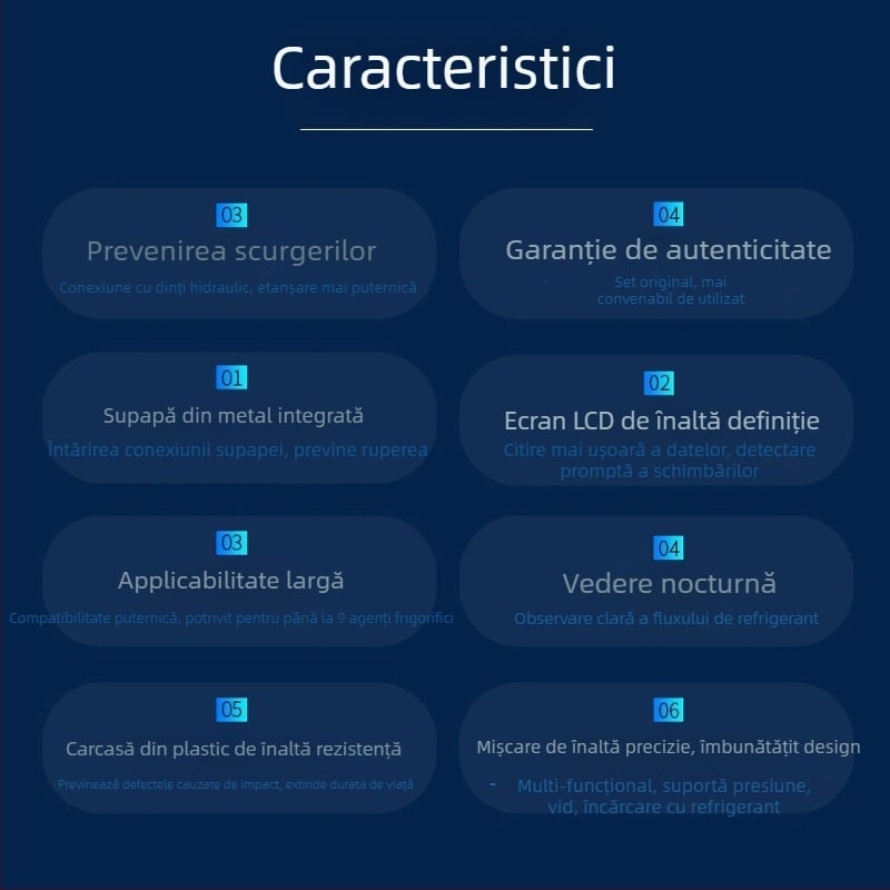 Flyover VMG-1-S-L Manometru digital pentru refrigerant în sistemul de climatizare auto