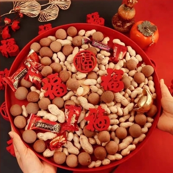 Set de etichete An Nou pentru ușă și fereastră – Mini etichete cu binecuvântări pentru noua locuință și mutare, Stil Chinezesc, Anul Șarpelui 2025, Binecuvântări mixte, 300 buc. + 300 puncte adezive