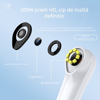 Cameră endoscopică bucală HD pentru observații dentare, impermeabilă și anti-ceață, model 666, marcă Other