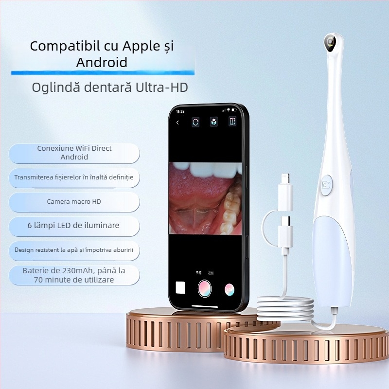 Cameră endoscopică bucală HD pentru observații dentare, impermeabilă și anti-ceață, model 666, marcă Other