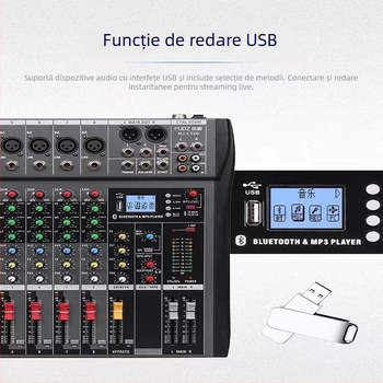 Mixer CT serie cu 6, 8, 12 sau 16 canale, alimentare phantom 48V