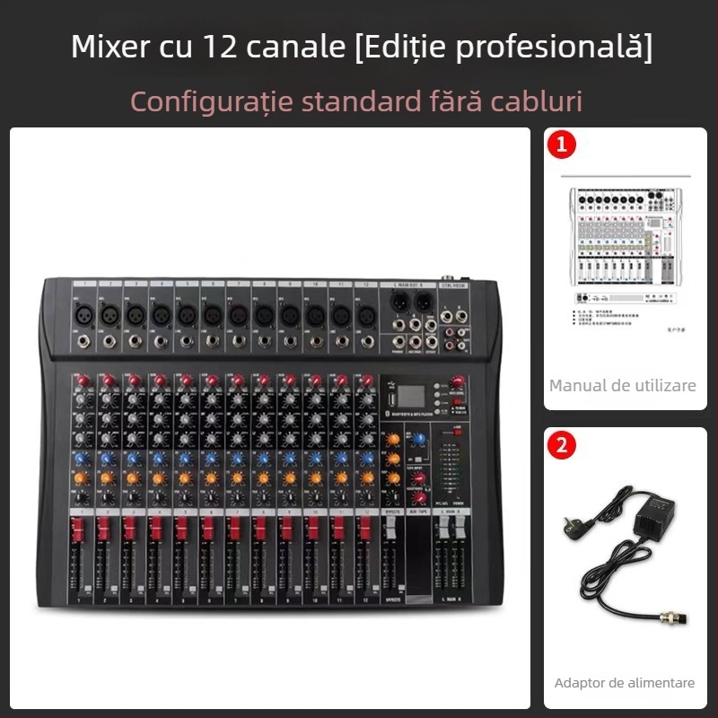 Mixer CT serie cu 6, 8, 12 sau 16 canale, alimentare phantom 48V