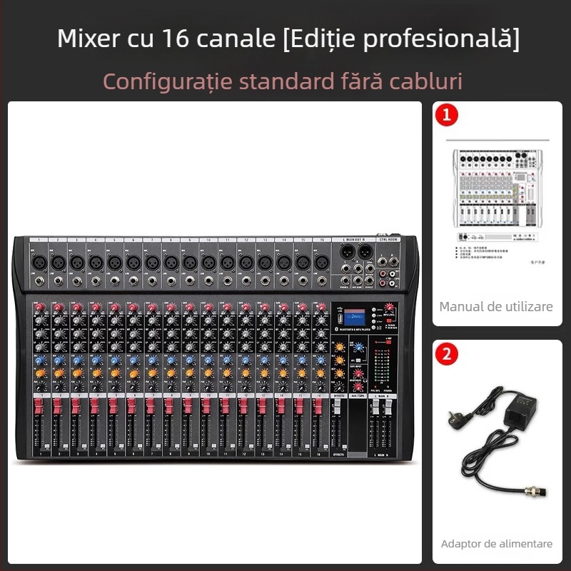 Mixer CT serie cu 6, 8, 12 sau 16 canale, alimentare phantom 48V
