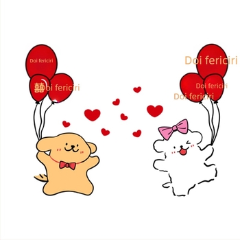 Decor de nuntă din material nețesut – Autocolant cu simbolul Fericirii pentru uși și ferestre, decor garderobă; Material: țesătură nețesută; Import: Nu; Brand: Altul; Categoria: Cuvânt Fericit