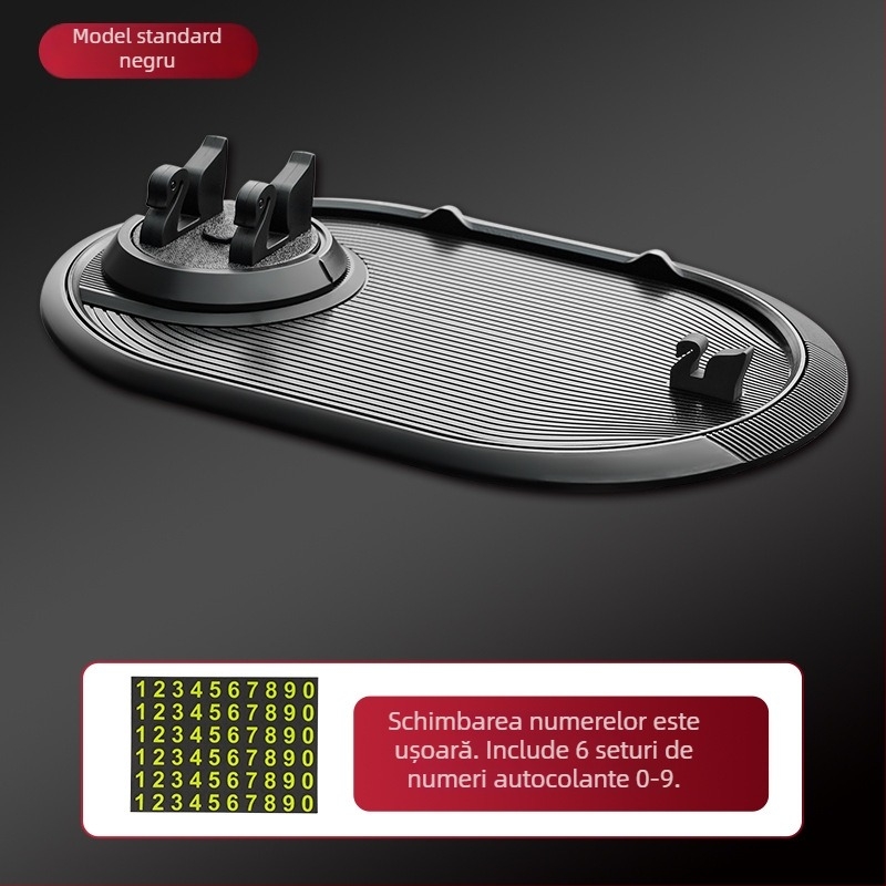 Suport pentru telefon auto cu cadru fix pentru navigație și pernă antiderapantă – Material PVC, producție personalizată, marcă DePaul