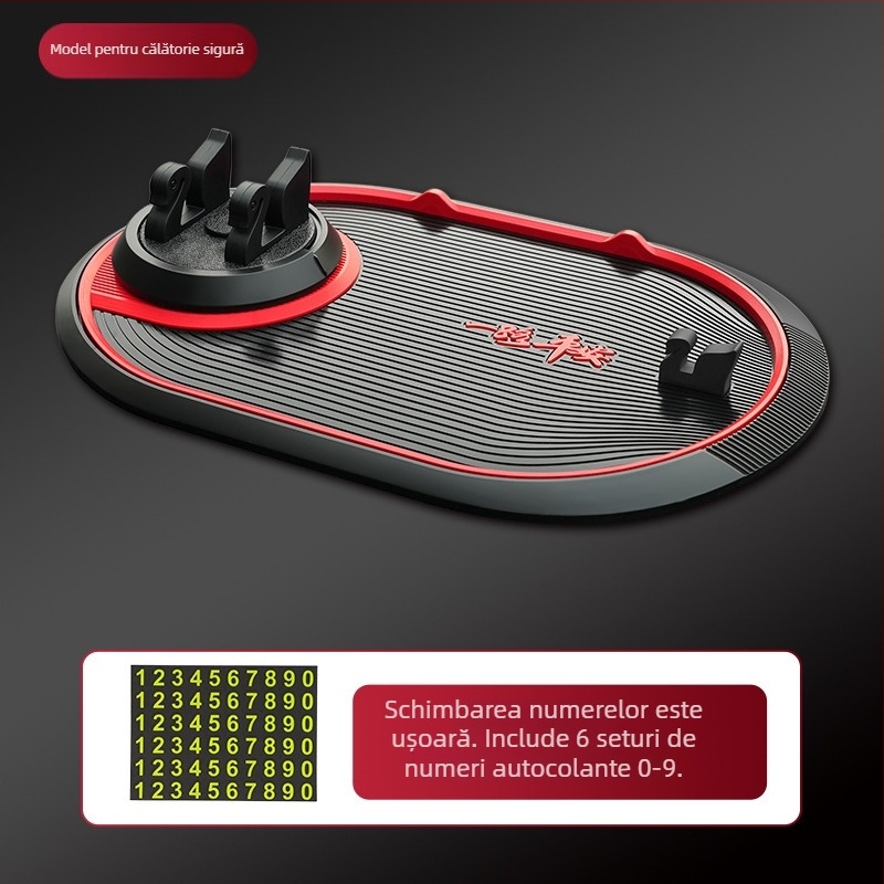 Suport pentru telefon auto cu cadru fix pentru navigație și pernă antiderapantă – Material PVC, producție personalizată, marcă DePaul