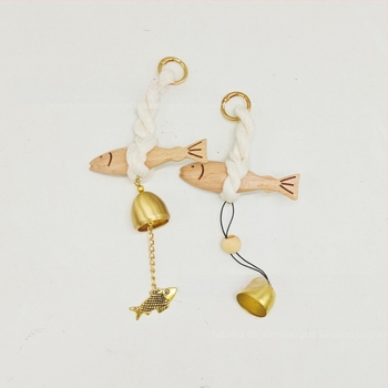 Pandantiv din lemn în formă de pește, decor de perete suspendat, lucrat manual, stil coreean, cadou