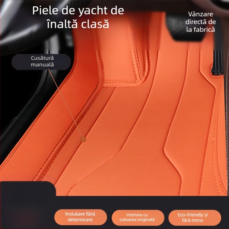 Covorașe auto din piele de iaht pentru mașini dedicate — mai groase, cu încuietori duble, rezistente la murdărie