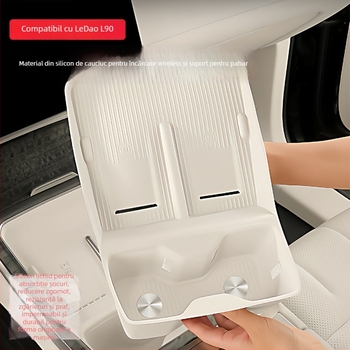 Pad silicon pentru încărcare wireless, suport pentru pahare în consola centrală, protecție și decor interior auto; Material: siliciu; Origine: Guangdong; Personalizare: Niciuna