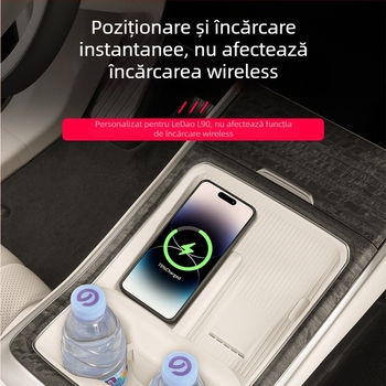Pad silicon pentru încărcare wireless, suport pentru pahare în consola centrală, protecție și decor interior auto; Material: siliciu; Origine: Guangdong; Personalizare: Niciuna