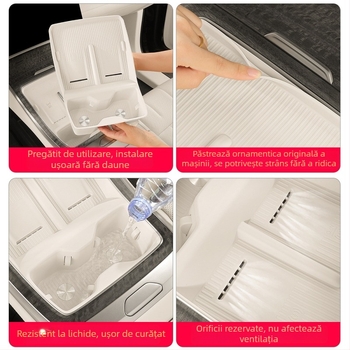 Pad silicon pentru încărcare wireless, suport pentru pahare în consola centrală, protecție și decor interior auto; Material: siliciu; Origine: Guangdong; Personalizare: Niciuna