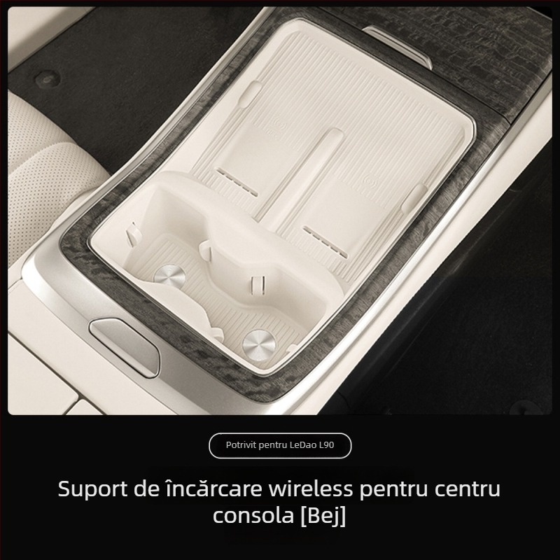 Pad silicon pentru încărcare wireless, suport pentru pahare în consola centrală, protecție și decor interior auto; Material: siliciu; Origine: Guangdong; Personalizare: Niciuna