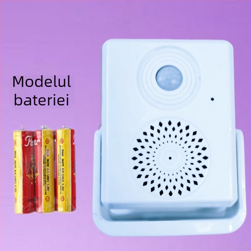 Sonerie de ușă cu inducție, alimentare prin încărcător, tonuri multiple cu înregistrare, 4.5V, 85 dB, potrivită pentru diferite spații (Model 08)