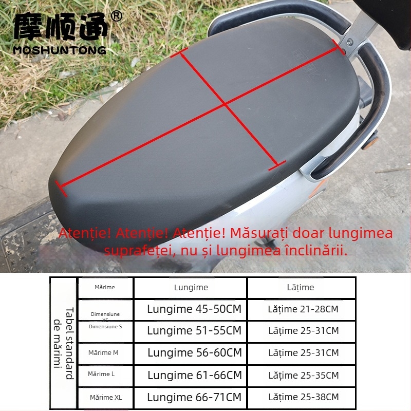 Acoperire pentru scaunul unui vehicul electric cu răcire, din piele sintetică, fără umplutură, brand Moshuntong, potrivită pentru toate sezoanele