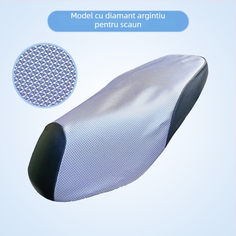 Acoperire pentru scaunul unui vehicul electric cu răcire, din piele sintetică, fără umplutură, brand Moshuntong, potrivită pentru toate sezoanele