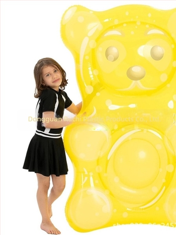 Saltea gonflabilă plutitoare în formă de urs pentru apă, material PVC, căptușeală PVC, diametru exterior umflat personalizat