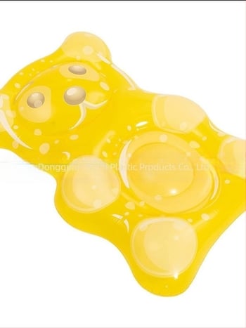 Saltea gonflabilă plutitoare în formă de urs pentru apă, material PVC, căptușeală PVC, diametru exterior umflat personalizat